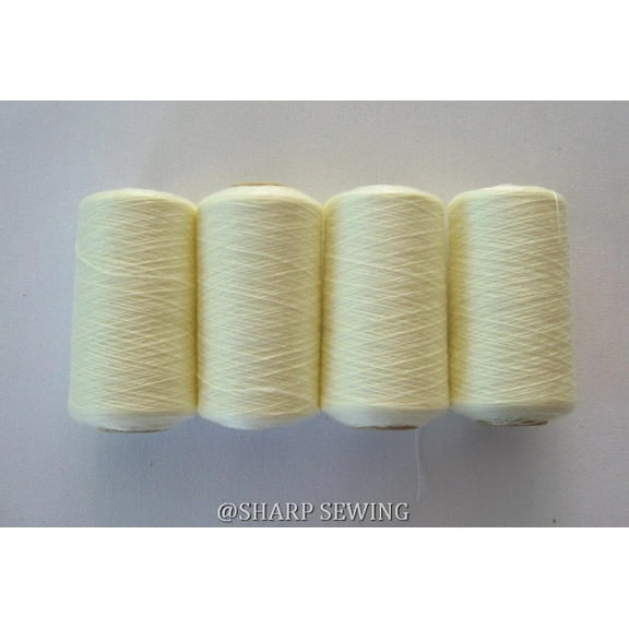 Teamwork LEGHORN #701 SPUN POLYESTER SERGER & QUILTING THREAD 4 TUBES 1000 YDS. EACH