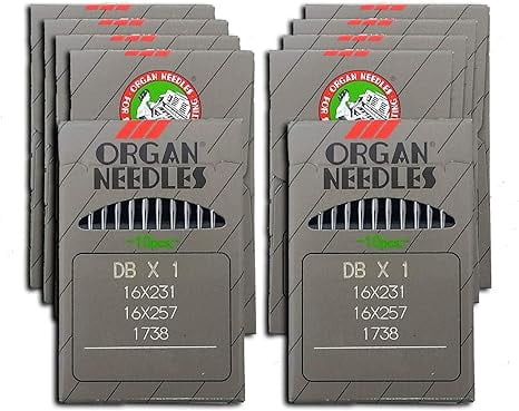 Teamwork 100 Organ 16X257PD #10 Titanium Sewing Machine Needles 16X231PD, DBX1PD 16X95PD