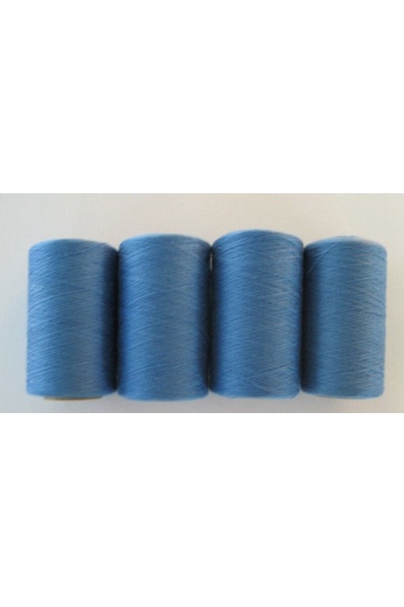 MID BLUE #672 SPUN POLYESTER SERGER & QUILTING THREAD 4 TUBES 1000 YDS. EACH