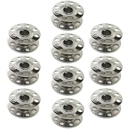 Teamwork Machine Parts Supplies for 10 Each Bobbin, 125701-001 fits B.r.o.t.h.e.r, 845, CS8072, PC2800, PC4000, for Sewing Machine.