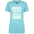 thumbnail image 1 of Teamwork Makes The Dream Work (white) Womens crewneck tee, 1 of 3