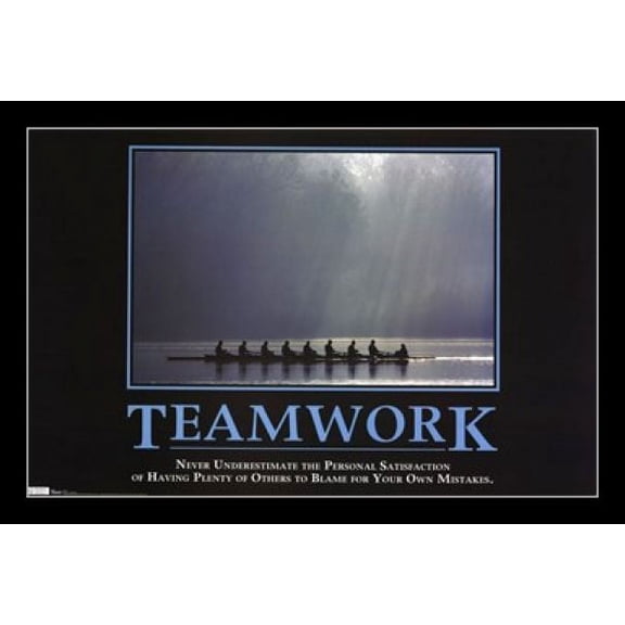 Teamwork - Motivational Laminated & Framed Poster Print (36 x 24)