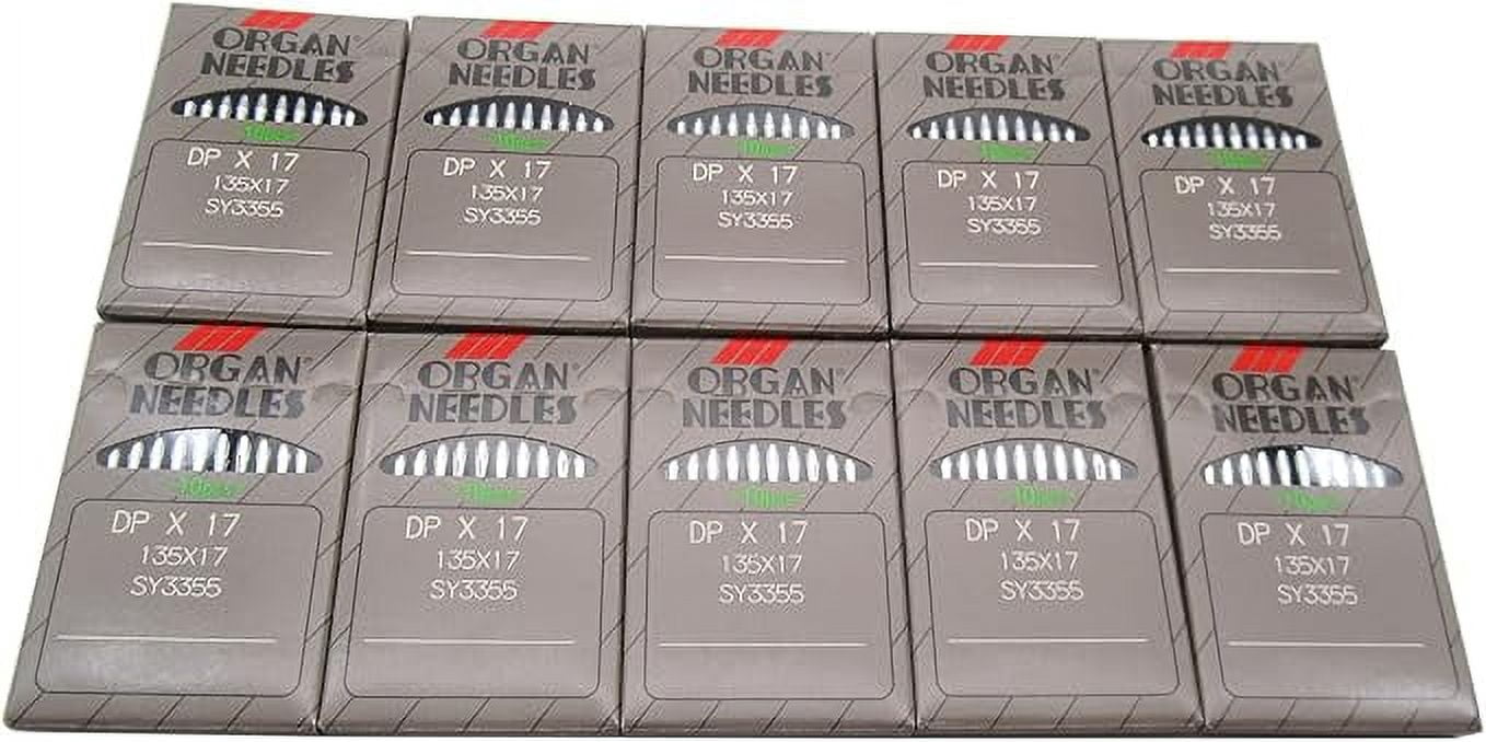 Teamwork Organ Needle - 100 PCS Organ Walking Foot Sewing Machine Needles #DPX17 135X17 SY3355 (DPX17 12/80)