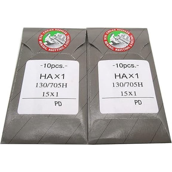 Teamwork Organ Needle - 20PCS Organ Titanium HAX1PD 15X1PD Home Sewing Machine Flat Shank Needles (Needle Size:14/90)