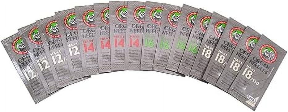 Teamwork Organ Needle - Organ-HAX1 Sewing Needles Compatible with/Replacement for Singer , Pfaff , RICCAR , Brother (Organ-HAX1 12/80 14/90 16/100 18/110 80PCS)