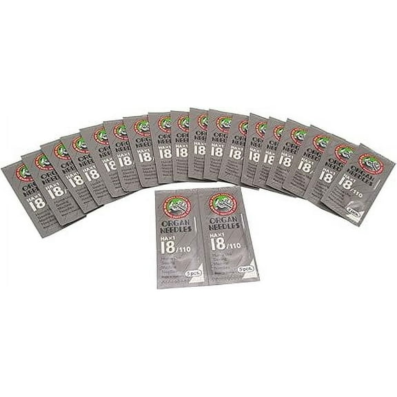 Teamwork Organ Needle - Organ-HAX1 Sewing Needles Compatible with/Replacement for Singer , Pfaff , RICCAR , NECCHI ,Brother +(Organ-HAX1 12/80 100PCS)