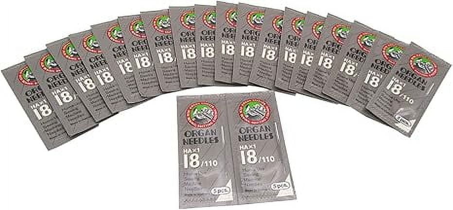 Teamwork Organ Needle - Organ-HAX1 Sewing Needles Compatible with/Replacement for Singer , Pfaff , RICCAR , NECCHI ,Brother +(Organ-HAX1 14/90 100PCS)