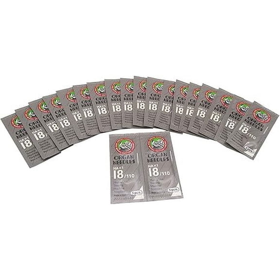 Teamwork Organ Needle - Organ-HAX1 Sewing Needles Compatible with/Replacement for Singer , Pfaff , RICCAR , NECCHI ,Brother +(Organ-HAX1 8/60 100PCS)
