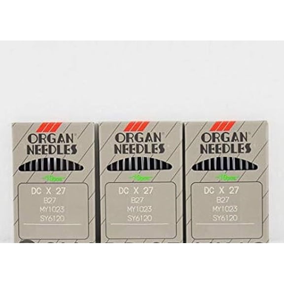 Teamwork PUMICHA Needles Supplies for 30 O.R.G.A.N B-27 Size#12/80 O.V.ER.LO.C.K S.E.R.G.E.R Ball Point Needles DCX27 for Sewing Machine.