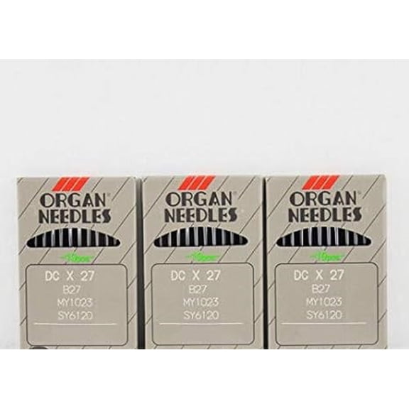 Teamwork PUMICHA Needles Supplies for 30 O.R.G.A.N B-27 Size#9/65 O.V.ER.LO.C.K S.E.R.G.E.R Ball Point Needles DCX27 for Sewing Machine.