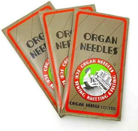 Teamwork PUMICHA Needles Supplies for 30pk O.R.G.A.N15X1ST HAX1ST 11 12 14 Ball Point Titanium Embroidery Sewing Needle for Sewing Machine.