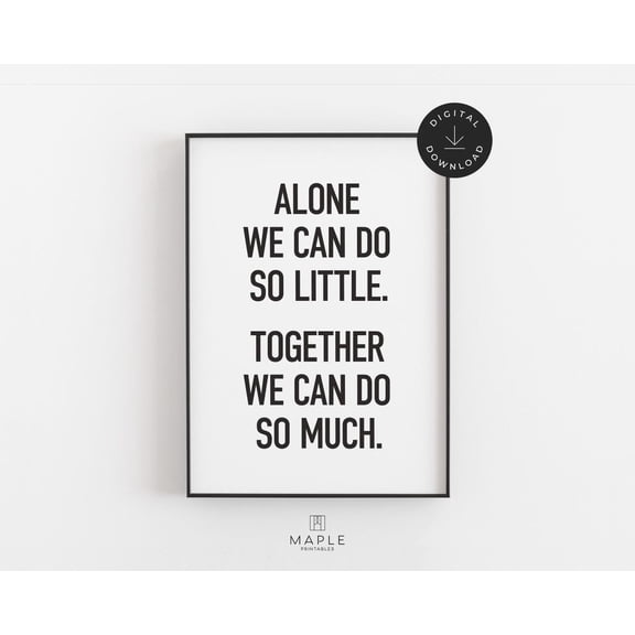 Teamwork Quote Cubicle Poster, Inspirational Workplace, Team Mindset, Office And Gallery Wall Decor