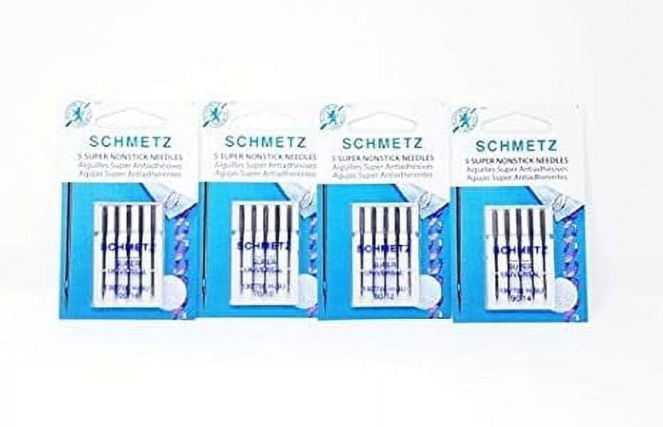 Teamwork SCHMETZ Super NONSTICK Needles (5 Needles Per Package) ~ includes 1 Pack of Each Size 70/10, 80/12, 90/14 & 100/16