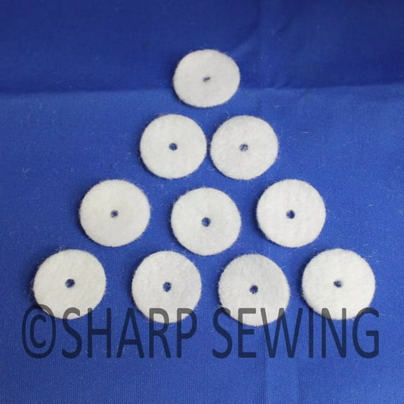Teamwork SPOOL PIN FELTS 10 PACK - BROTHER, JANOME, KENMORE, SIMPLICITY SINGER 8879 WHITE