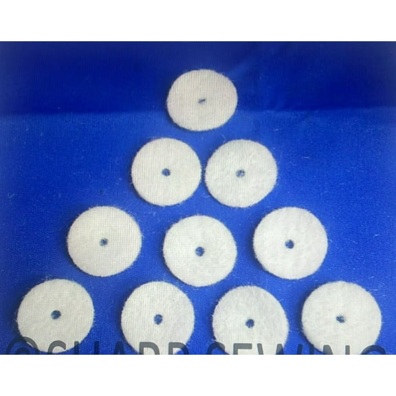 Teamwork SPOOL PIN FELTS 10 PACK - SINGER FEATHERWEIGHT 221 222 301 - 8879 WHITE