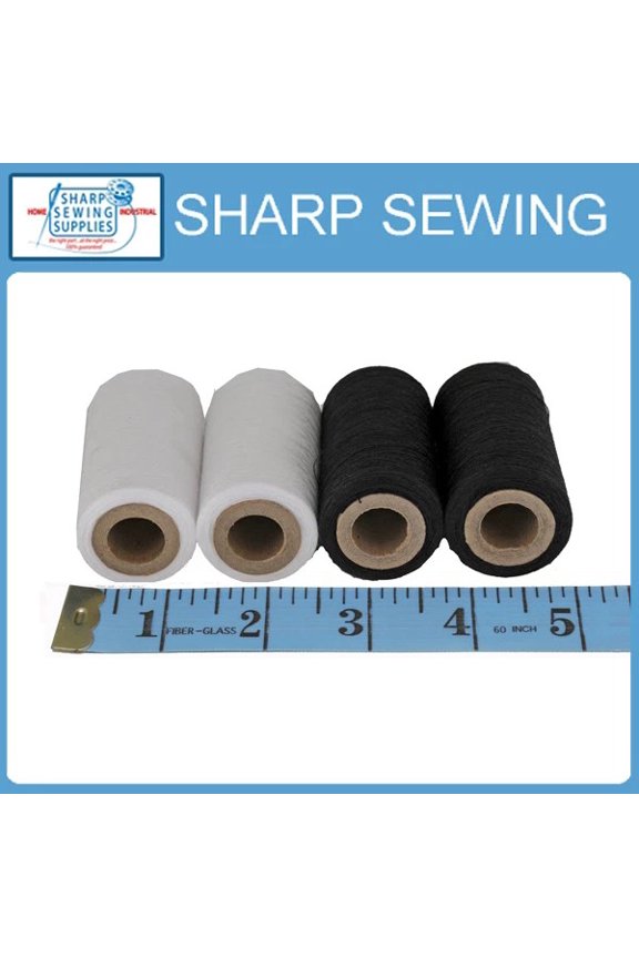 SPUN POLYESTER SERGER & QUILTING THREAD, BLACK & WHITE