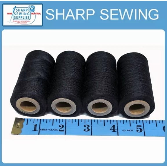 Teamwork SPUN POLYESTER SERGER & QUILTING THREAD, BLACK