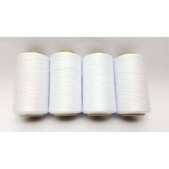 Teamwork SPUN POLYESTER SERGER & QUILTING THREAD - WHITE STANDARD SIZE 27 - 4000 YARDS