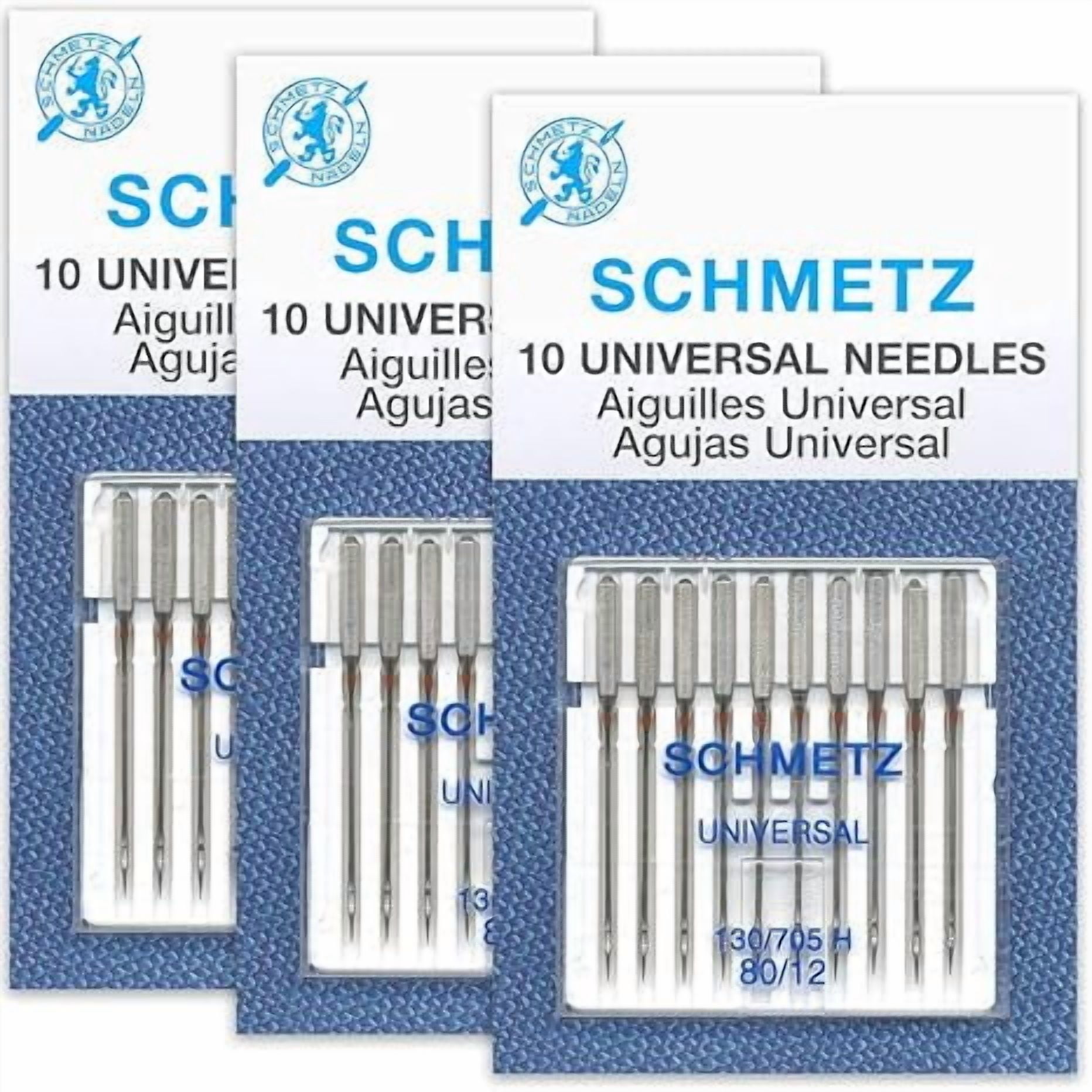Teamwork Schmetz Universal Sewing Machine Needles - Size 80/12-3 Cards - 30 Needles