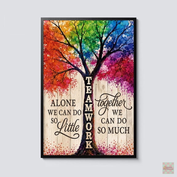 Teamwork Tree Motivational and Inspirational Leadership Coworker Poster
