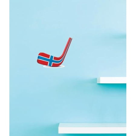 Teamwork Wall Decal Sports Norway Hockey Puck Regional Team Sport Positive Exercise Bedroom Decoration for Kids Boys and Girls - Size: 10 In x 15 In