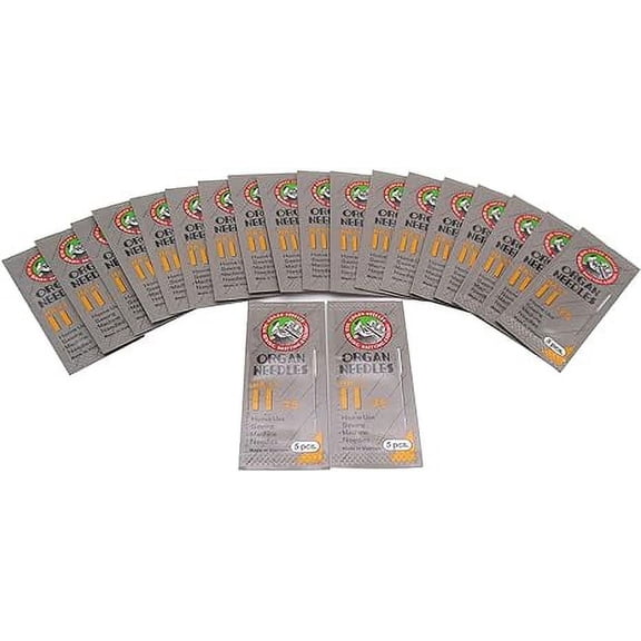 Teamwork ckpsms Organ Needle Clear Plastic Box - Organ-HAX1 Sewing Needles Compatible with/Replacement for Singer Brand, Pfaff Brand, RICCAR Brand, NECCHI Brand,Brother Brand+(Organ-HAX1 16/100 100PCS