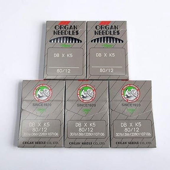 Teamwork evernice 50 Organ Dbxk5, Db-K5 Round Shank Needles for Tajima Brudan Zsk Embroidery Machine (Singer 18 / Metric 110)