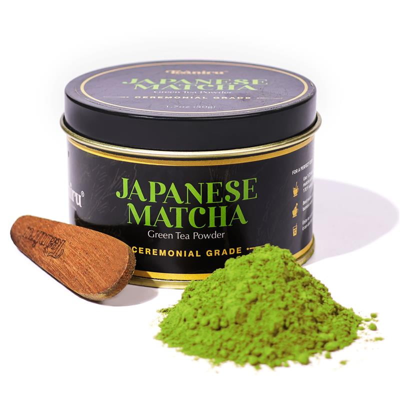 Teaniru, Japanese Matcha Ceremonial Grade - Green Tea Powder, 1.75 OZ | Authentic Japanese 1st Harvest | For Energy & Focus| Your Everyday Super Drink - Serves up to 100 Cups