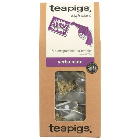 Teapigs High Alert Yerba Mate Energy Tea, 15 Count