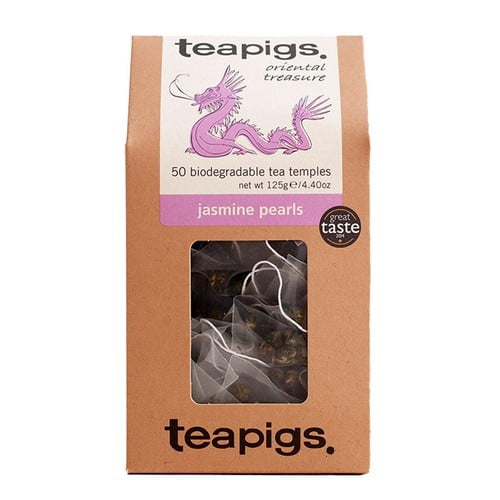 Teapigs Jasmine Pearls Green Tea Bags 50's, British Import (Pack of 2)