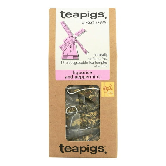 Teapigs Liquorice & Peppermint Tea 15 Bags (Pack Of 6)