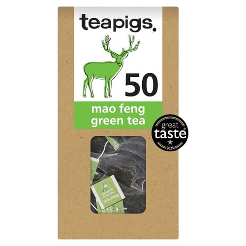 Teapigs Mao Feng Green Tea Bags 50's, British Import (Pack of 2)