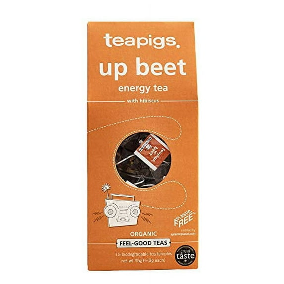 Teapigs Organic Up Beet Tea Made With Whole Leaves (1 Pack of 15 Tea Temples)