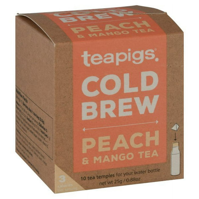 Peach & Mango Cold Brew Tea Bags, 10 count, Teapigs