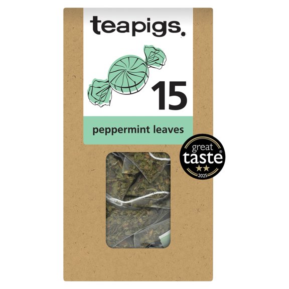 Teapigs Peppermint Leaves Tea Bags 15 Pack 30g, Imported from Britain