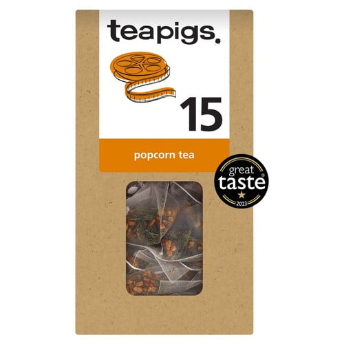 Teapigs Popcorn Tea Bags 15's, British Import (Pack of 3)