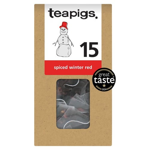 Teapigs Spiced Winter Red Tea Bags 15's, British Import (Pack of 3)