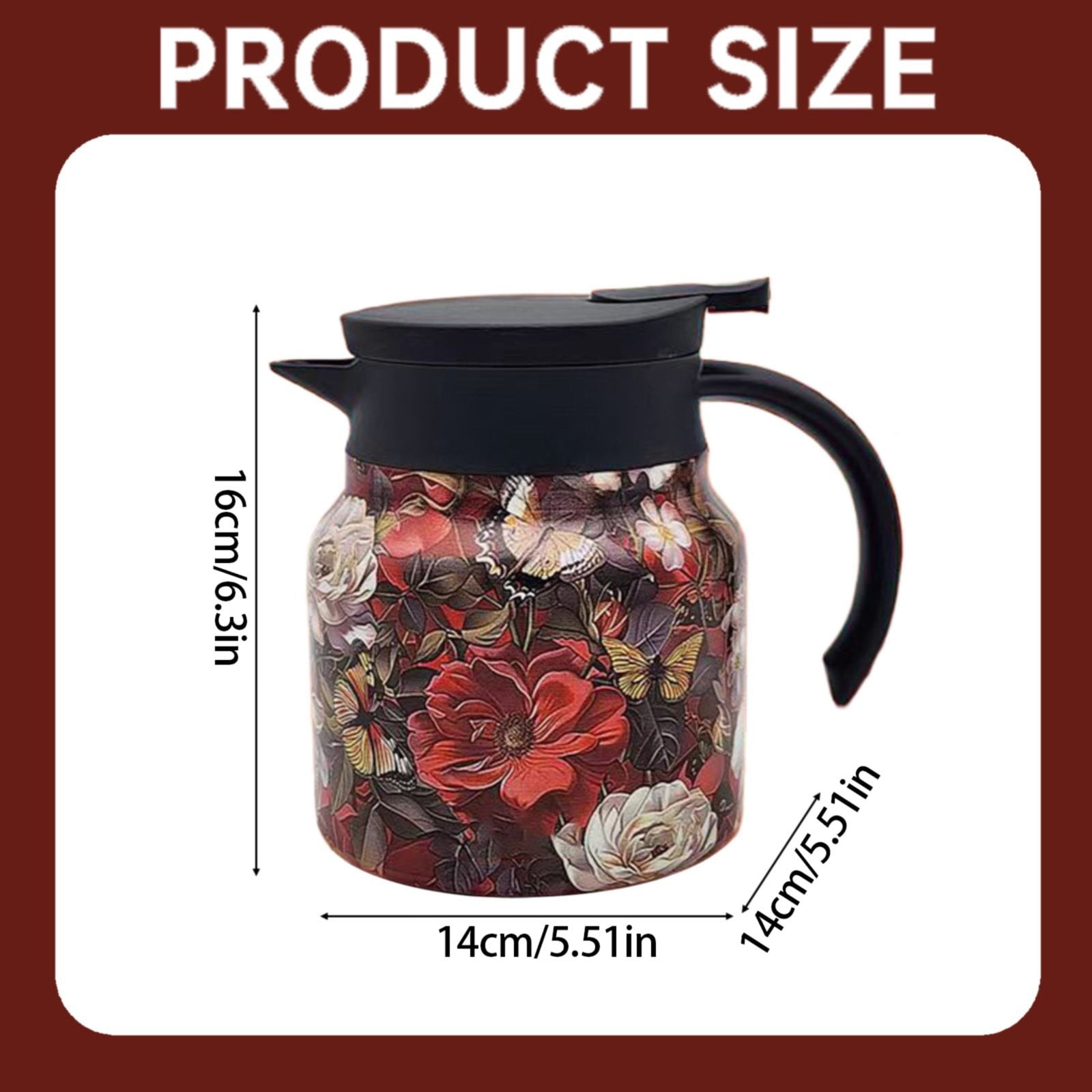 Thermal Teapot 34 Oz Insulated Teapot Stainless Steel Teapot With Infuser For Loose Tea Coffee Carafe Thermal Jug Hot/Cold Retention 1, Thermal Teapot, Insulated Teapot