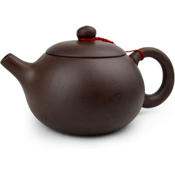 Teapot Chinese Gongfu cha Xishi Pot 7oz /210cc Purple clay ceramics Zini for Loose Tea (Dark brown)