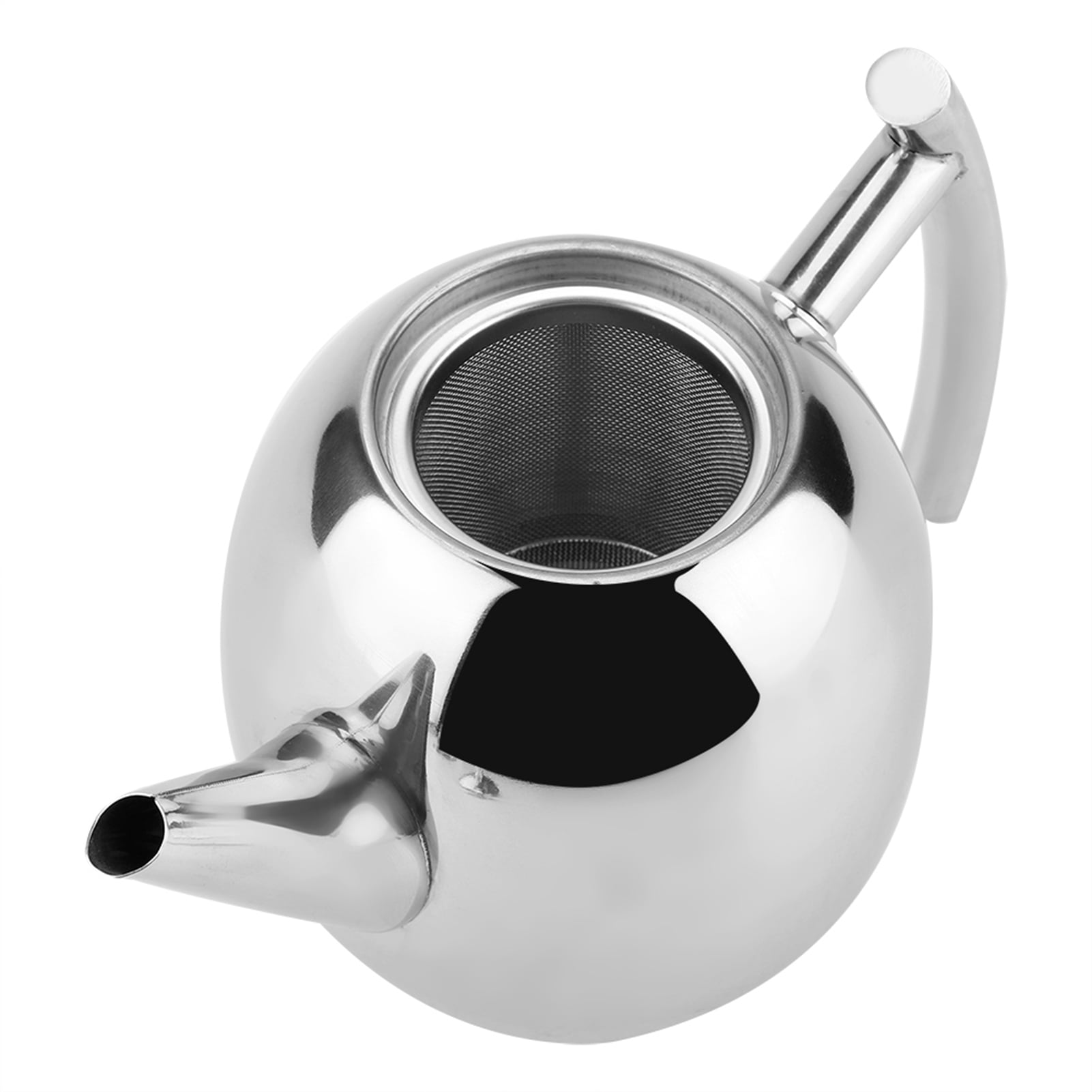 Teapot, Ergonomic Handle Removable Mesh Filter, Stainless Steel Tea