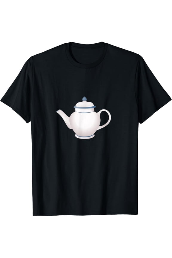 Teapot T-Shirt men and women can wear, black, white, gifts