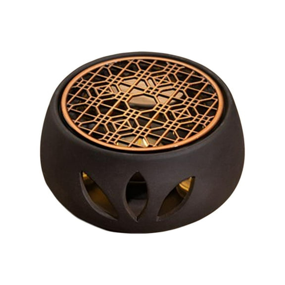 Teapot Warmer with Candle Holder, Ceramic Warmers Tea Pot Heater, Easy to Warmer Plate D