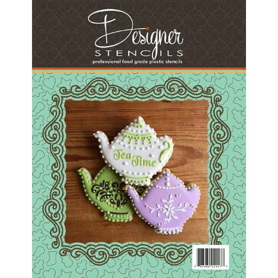 Teapot for Tea Time Tin Cookie Cutter and Stencil Set TS084 by Designer Stencils