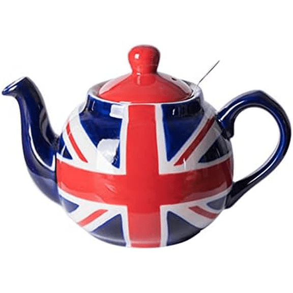 Teapot with Infuser,Ceramic,Hand Painted Union Jack Limited Edition, 2 Cup(600ml)$$Home Decor, Kitchen, & Other