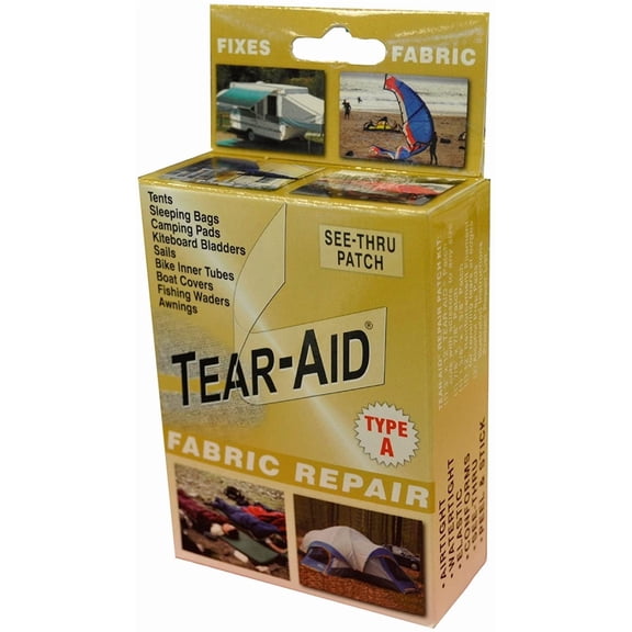 Tear-AID D-KIT-A01-100 Fabric Repair Kit, A, Clear