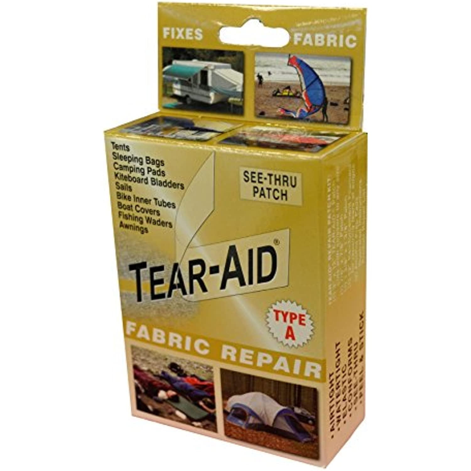 TearAid Fabric Repair Kit, Gold Box Type A, Single