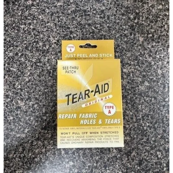 Tear-Aid * Fabric Repair See-Thru Patch * Type A ' Tents/Sails/Bike Tubes '