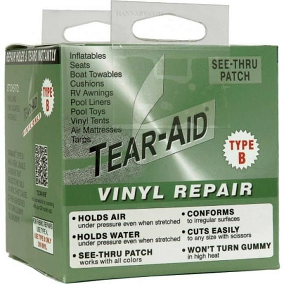 Tear-Aid Retail Roll 3 in. x 5 ft. Repair Patch, Vinyl - Type B - Case of 20