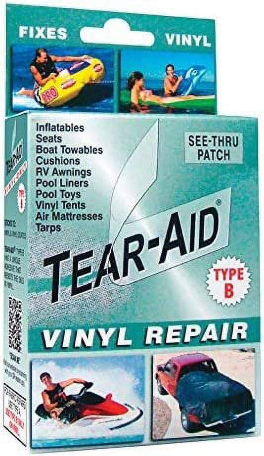 Tear-Aid Vinyl Repair Patch Kit 3 " X 12 " 7/8 " X 7/8 " 1-3/8 " X 1-3/8 " Type B Green