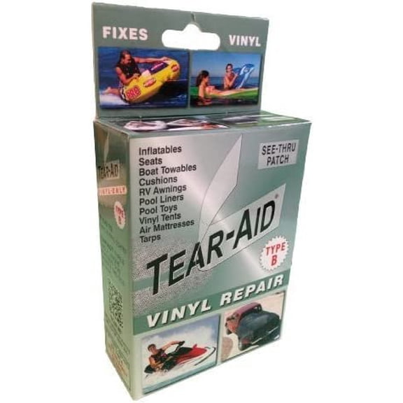 Tear-Aid Vinyl Repair Patch Kit 3 " X 12 " 7/8 " X 7/8 " 1-3/8 " X 1-3/8 " Type B Green